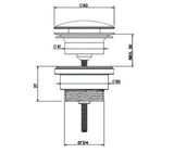 Crosswater Basin Waste Crosswater Universal Click Clack Basin Waste