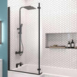 Eastbrook Bath Screen Matt Black / Left Handed Eastbrook L Shaped Bath Screen