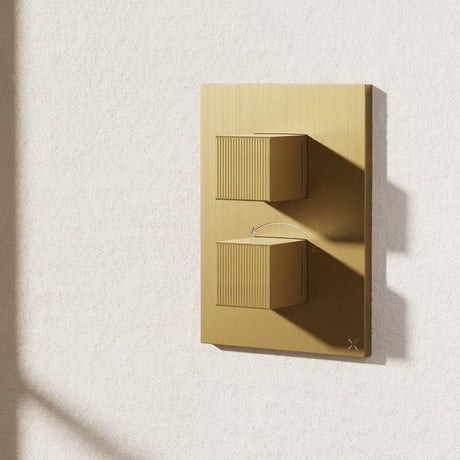 Crosswater Concealed Shower Valve Brushed Brass Crosswater Limit Crossbox 3 Outlet Trimset
