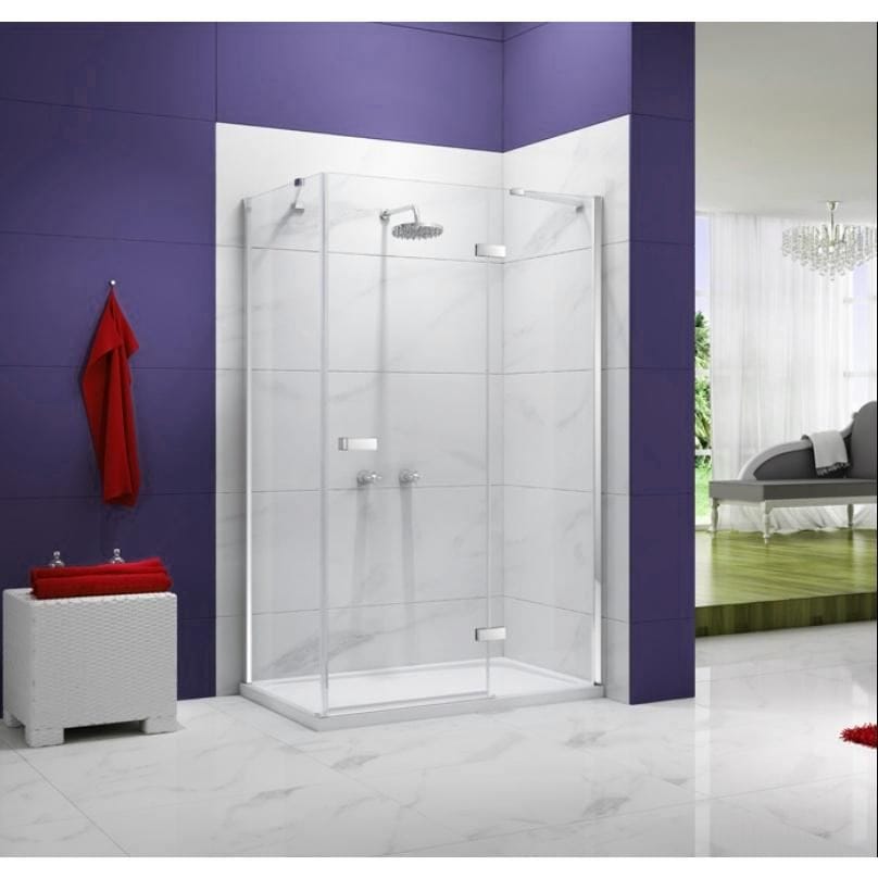 Merlyn Ionic Essence Frameless Hinged Shower Door and Inline Panel