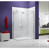 Merlyn Ionic Essence Frameless Hinged Shower Door and Inline Panel