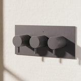 Crosswater Concealed Shower Valve Slate Crosswater MPRO 2 Outlet, 3 Handle Landscape Concealed Thermostatic Shower Valve