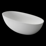 Aquarius Modern Freestanding Bath Aquarius Iseo Freestanding Stone Bath in Gloss White 1600mm