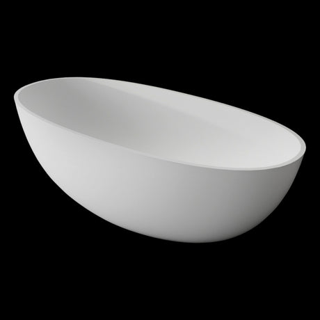 Aquarius Modern Freestanding Bath Aquarius Iseo Freestanding Stone Bath in Gloss White 1600mm