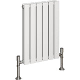 Aquarius Bathrooms Panel Radiator 600 x420mm / White Aquarius Flat Double Horizontal Panel Radiator