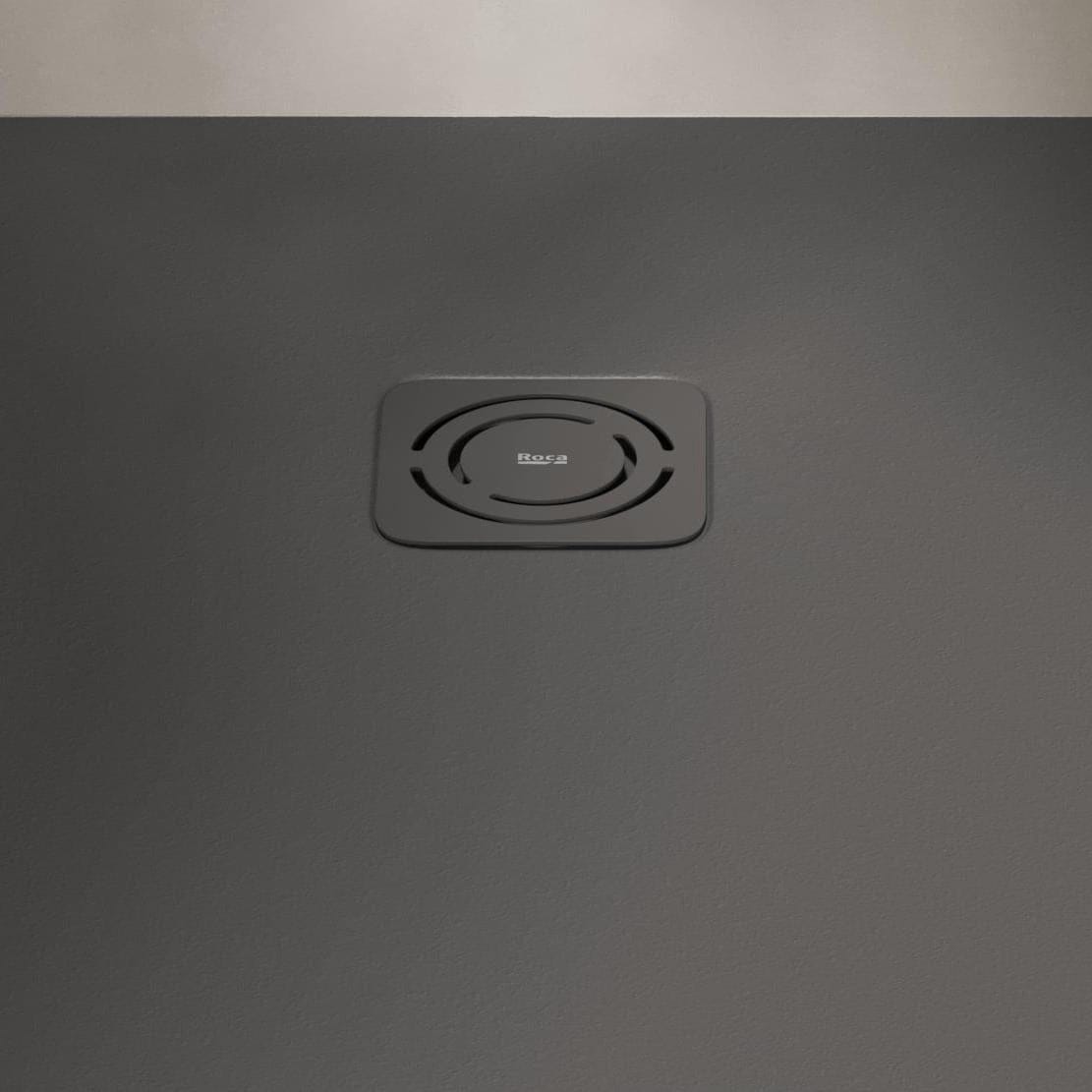 ROCA Square Shower Tray ROCA Terran-N Superslim Stonex® Square Shower Tray with Twist Colour Match Waste Cover