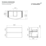 Crosswater Wall Mounted Vanity Unit Crosswater Svelte Wall Hung Vanity Unit with Basin