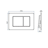 Imex Wall Hung WC Frame Imex Adjustable 1070-1270mm Wall Mounted Frame and Cistern with Stainless Steel Flush Plate