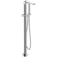 Clearwater Freestanding Bath Filler Chrome Clearwater Huck Floor Standing Bath Shower Mixer with Shower Kit