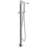 Clearwater Freestanding Bath Filler Chrome Clearwater Huck Floor Standing Bath Shower Mixer with Shower Kit