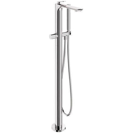 Clearwater Freestanding Bath Filler Chrome Clearwater Huck Floor Standing Bath Shower Mixer with Shower Kit