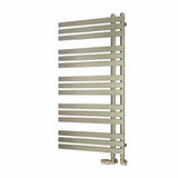 Eastbrook Designer Towel Radiator 1200 x 600mm / Electric Only Eastbrook Leonardo Straight Vertical Heated Towel Rail in Brushed Brass