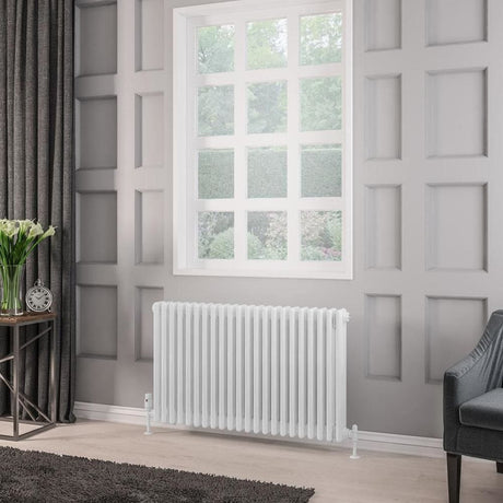 Eastbrook Rivassa Traditional 3 Column Radiator in White