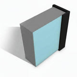 Multipanel Wall Panel 2450mm / Black Multipanel Wall Profile - L-Shaped End Cap - Type C - 2450mm/2750mm