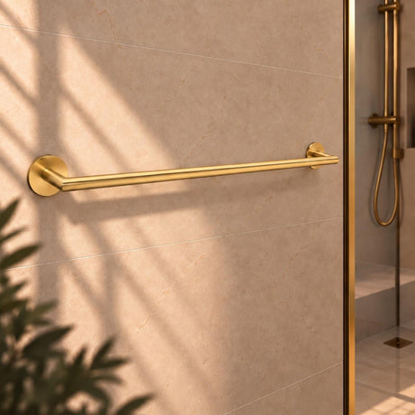 Smedbo Towel Rails and Rings Brushed Brass Smedbo Dot Self-Adhesive Towel Rail
