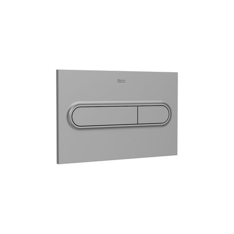 Roca Flush Plate Grey Lacquer Roca Duplo One Flush Plate with Curved Buttons