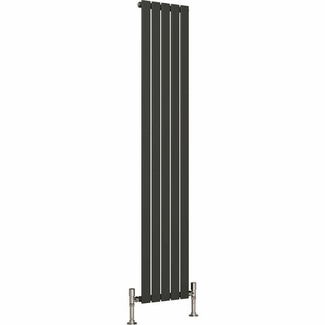 Aquarius Bathrooms Panel Radiator 1800 x350mm / Anthracite Aquarius Flat Single Vertical Radiator