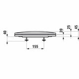 Laufen Lua Slimline Soft Close, Quick Release Toilet Seat