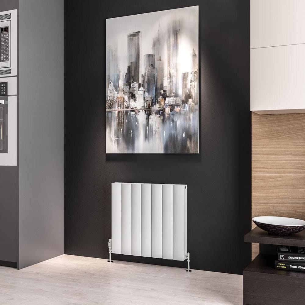 Eastbrook Panel Radiator 600 x 660 / Central Heating Eastbrook Guardia Straight Horizontal Aluminium in Matt White