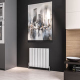 Eastbrook Panel Radiator 600 x 660 / Central Heating Eastbrook Guardia Straight Horizontal Aluminium in Matt White