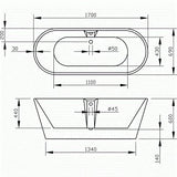 Imex Essence Double Ended Freestanding Bath