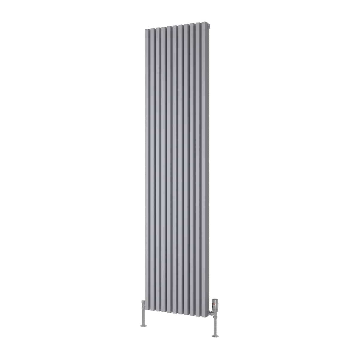Reina Panel Radiator 1800 x 430mm / Silver Reina Albano Central Heating Vertical Radiator