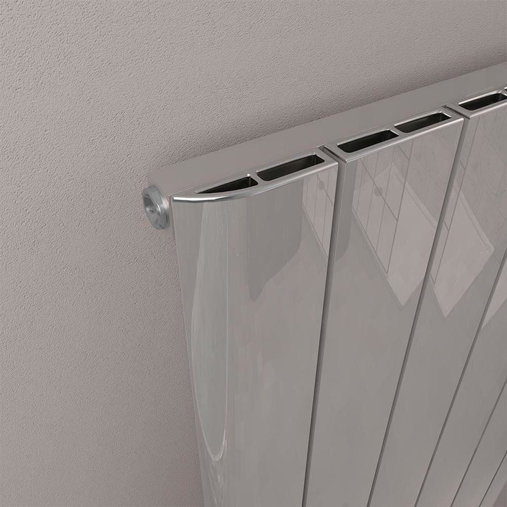 Eastbrook Peretti Straight Vertical Aluminium Radiator in Polished Aluminium