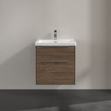 Villeroy & Boch Wall Mounted Vanity Unit Villeroy & Boch Subway 3.0 Wall Hung 600mm Two Drawer Vanity Unit with Basin
