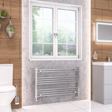Eastbrook Ladder Rail 600 x 1000mm / Dual Fuel Eastbrook Wendover Straight Heated Towel Rail in Chrome