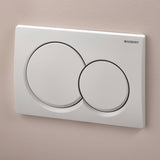 Geberit Flush Plate White Geberit Alpha Flush Plate with Round Buttons