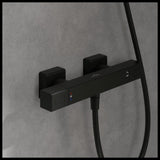 Villeroy & Boch Exposed Shower Valve Matt Black Villeroy & Boch Universal Exposed Thermostatic Square Shower Valve