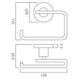 VADO Toilet Roll Holder Vado Elements Toilet Roll Holder in Chrome