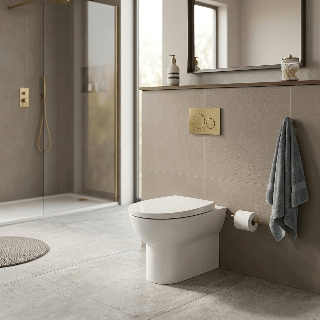 Aquarius Bathrooms Back To Wall Toilet Aquarius Urbano Rimless Back to Wall Toilet Pack with Cistern, Flush Plate, Soft Closing Seat and Hinge Covers
