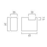 VADO Robe Hook Vado Phase Robe Hook in Chrome