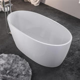 Eastbrook Modern Freestanding Bath Eastbrook Wandsworth Freestanding Bath - 1495 x 725 in Gloss White