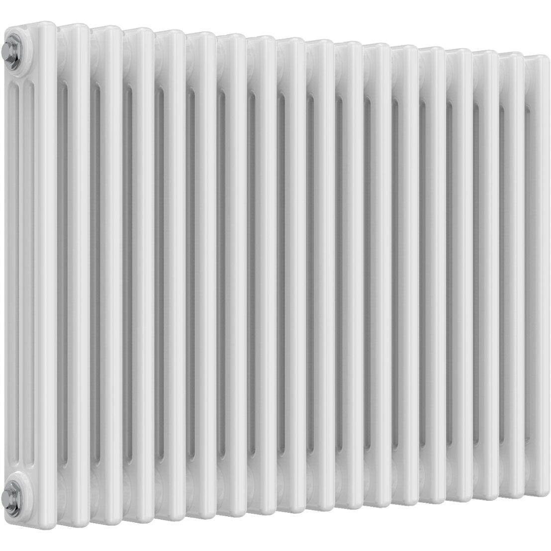 Aquarius Bathrooms Column Radiator 600mm x 830mm Aquarius Foundry Horizontal 3 Column Radiator in White