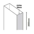 Merlyn Extension Profile Merlyn Series 10 Extension Profile for Pivot Doors Closed Side
