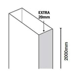 Merlyn Extension Profile Merlyn Series 10 Extension Profile for Pivot Doors Closed Side