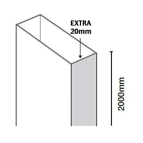 Merlyn Extension Profile Merlyn Series 10 Extension Profile for Pivot Doors Closed Side