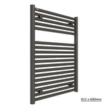 Tissino Ladder Rails 812 x 600 / Central Heating Tissino Hugo2 Designer Towel Radiator in Arabica