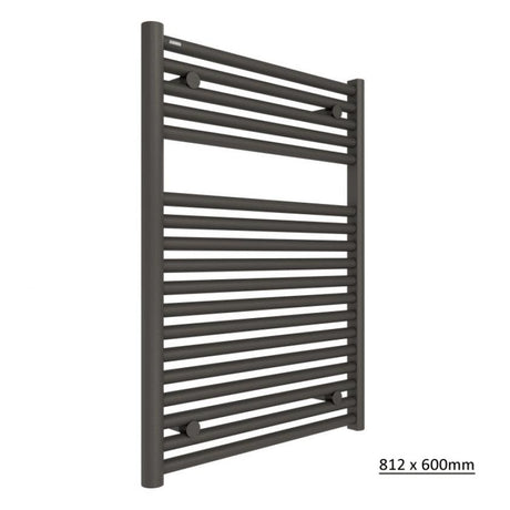 Tissino Ladder Rails 812 x 600 / Central Heating Tissino Hugo2 Designer Towel Radiator in Arabica