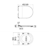 Crosswater Back To Wall Toilet Crosswater Glide II Back to Wall Rimless Toilet with Quick Release Soft Close Seat