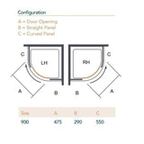 Merlyn Quadrant Shower Enclosure Merlyn Ionic Essence Frameless 8mm 1 Door Quadrant Shower Enclosure