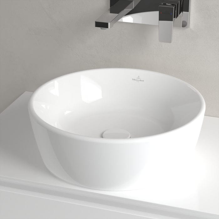 Villeroy & Boch Countertop Basin Villeroy & Boch Architectura Round 450mm Countertop Basin (with Overflow) in Alpin White