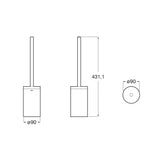 Roca Toilet Brush Roca Hotels Round Free Standing Toilet Brush and Holder