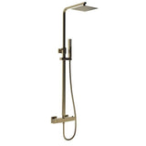 Aquarius Shower Set Aquarius Zanelli Square Exposed Valve Adjustable Shower Set in Brushed Bronze