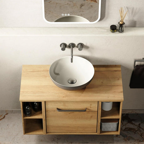 Crosswater Countertop Basin Slate Crosswater Circus 400mm Round Countertop Basin