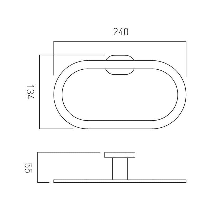 VADO Towel Rails and Rings Vado Life Towel Ring in Chrome