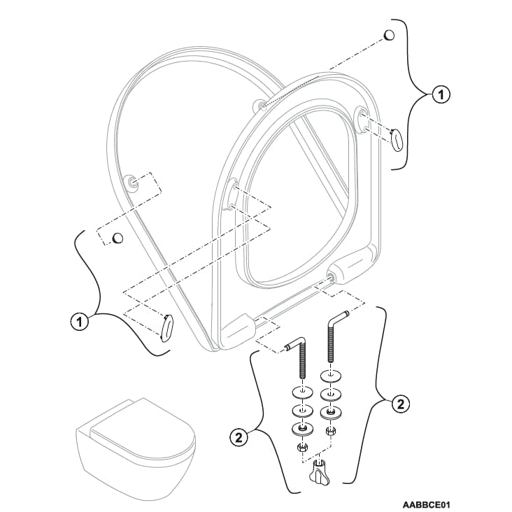 Villeroy & Boch Toilet Seat Villeroy & Boch Hommage Wooden Toilet Seat in Walnut