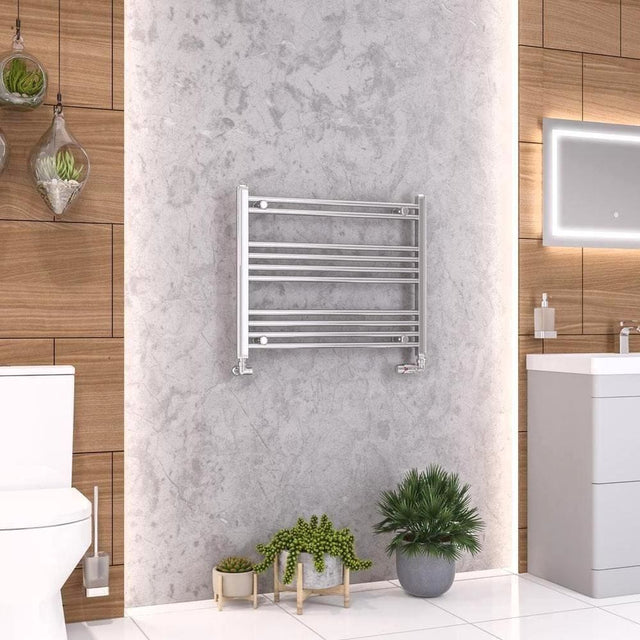 Eastbrook Ladder Rail Eastbrook Wendover Straight Horizontal Heated Towel Rail - 600mm x 750 - Chrome - Electric Only